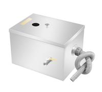 Grease Trap Interceptor, 18-20L Stainless Steel Commercial Oil-Water Separator, Kitchen Fat Traps Under Sink with Thickened Baffle and Carrying Handle