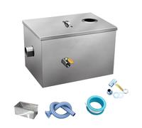 Grease Trap, Top Inlet Interceptor, Waste Water Oil-Water Separator for Restaurant, Cafe, Canteen, Kitchen Under Sink/35 * 20 * 18Cm/14 * 8 * 7In
