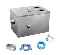 Grease Traps Stainless Steel Grease Trap Interceptor Set Detachable Design Under Sink Grease Trap for Restaurant Kitchen Cwastewater/50 * 25 * 25Cm/20 * 10 * 10In