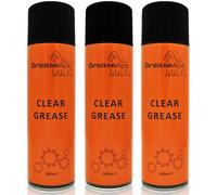 GreaseApe Clear Spray Grease Lubricant - Water Resistant - Corrosion Protection - Effective Lubrication - Non Drip - 500ml Aerosol - 3 Pack