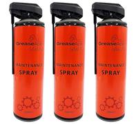GreaseApe Maintenance Spray Lubricant - Multi Purpose Penetrating Oil - Water Displacement Spray Grease - 3 Pack - 500ml - Effective Lubrication - Releasing Oil Aerosol