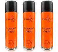 GreaseApe Silicone Spray - Multi Purpose Lubricant - No Residue - Won’t Attract Dirt - Prevents Corrosion - 3 Pack - Lubricants & Protects Rubber, Plastic, Metal & Wood - Aerosol
