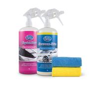 Greased Lightning Bodywork & Windows Twin Pack - Showroom Shine 1L Waterless Wash And Wax & Crystal Clear 1L Glass Cleane