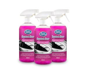 Greased Lightning Crystal Clear Glass and Mirror Cleaner Triple Pack - Fast, Powerful, and Smear-free Cleaning for Car Windscreen, Windows, and Mirrors 3 x 500ml