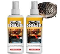 GreaseKiller BBQ Grill Cleaner Spray, Fast-Acting BBQ Grill Cleaning Spray for Outdoor Grease Removal, Powerful Kitchen Grease Remover for Racks, Suitable for Grills and Smokers, Drip Trays (2pcs)
