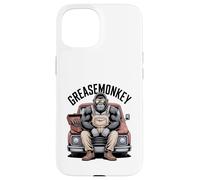 Greasemonkey Gorilla Retro Mechanic Garage Monkey Graphic Case for iPhone 15