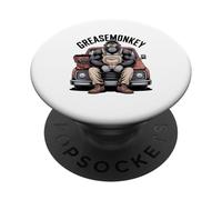 Greasemonkey Gorilla Retro Mechanic Garage Monkey Graphic PopSockets Adhesive PopGrip