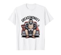 Greasemonkey Gorilla Retro Mechanic Garage Monkey Graphic T-Shirt