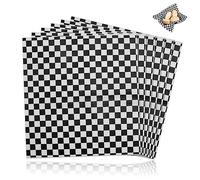 Greaseproof Paper, Food Grade Wrap Paper, 100 Sheets Wax Papers, 30 x 30 cm, Oil Proof Deli Wrapping Papers, for Burgers, Sandwiches, French Fries, Barbecue, Black