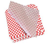 Greaseproof Paper Sheets, 100 Pcs Food Burger Wrap Paper Grease Proof Fish and Chip Burger Sandwich Wrapping Sheets Red Printed