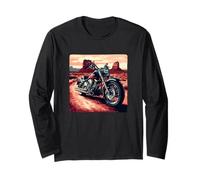 Great American Desert Costume with Patriotic Motorcycle Long Sleeve T-Shirt