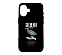 Great Auk Facts Ice Age Size Comparison Chart Case for iPhone 16