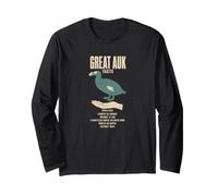 Great Auk Facts Ice Age Size Comparison Chart Long Sleeve T-Shirt