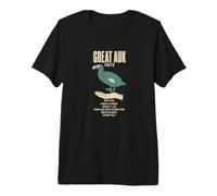 Great Auk Facts Ice Age Size Comparison Chart Premium T-Shirt