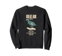 Great Auk Facts Ice Age Size Comparison Chart Sweatshirt