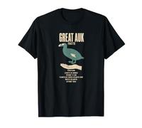 Great Auk Facts Ice Age Size Comparison Chart T-Shirt