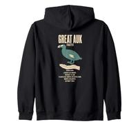 Great Auk Facts Ice Age Size Comparison Chart Zip Hoodie