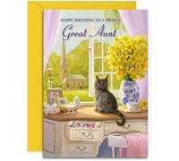 Great Aunt Birthday Card - Spring Day - Medium Sized Card (A5 Size -148mm x 210mm) with Envelope