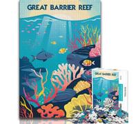 Great Barrier Beauty Jigsaws 1000 Pieces for Adults,Challenging To Complete But Fun And Humorous Unique Home Decor And Gifts 50x75cm