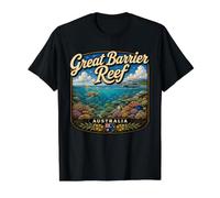 Great Barrier Reef Australia Reef Ocean Adventure Value Graphic T-Shirt, Men, Black, S
