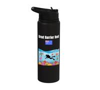 Great Barrier Reef Corals Australian Souvenir Scuba Diving Stainless Steel Insulated Water Bottle