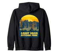 Great Basin National Park Nevada Vintage Sunset Zip Hoodie
