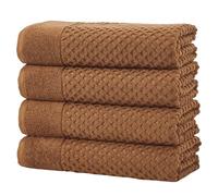 Great Bay Home Copper Bath Towels - 100% Cotton 4 Pack 54x27 Bath Towel Set - Absorbent, Durable, Quick-Dry Towels for Bathroom (Copper)