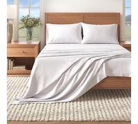 Great Bay Home Extra Soft 100% Cotton Flannel Sheet Set Warm, Cozy, Lightweight, Luxury Winter Bed Sheets in Solid Colors Nordic Collection (Twin, Winter White)