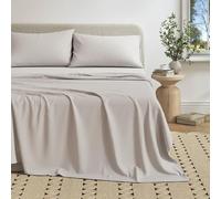 Great Bay Home Extra Soft Heather Jersey Knit (T-Shirt) Sheet Set Soft, Comfortable, Cozy All-Season Bed Sheets Carmen Collection (Twin, Light Grey)