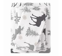 Great Bay Home Flannel Sheet Set Full Size - 100% Turkish Cotton, Double-Brushed, Printed Bed Sheets - Ultra-Soft, Cozy, 4-Piece Bedding Set (Moose)