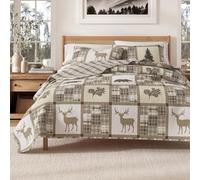 Great Bay Home Lodge Bedspread Twin Size Kid's Quilt Set with 1 Sham. Cabin 2-Piece Reversible All Season Quilt Set. Rustic Quilt Coverlet Bed Set. Stonehurst Collection.