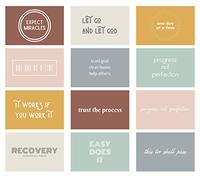 Great Big Wonderful Sobriety & Recovery Encouragement Assorted Card Pack - Pack of 24 - Anniversary, Congratulations, Spirituality Cards - 2 of Each with Envelopes, Positivity Cards