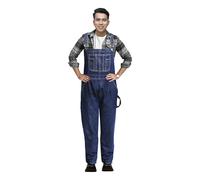 GREAT BIKERS GEAR - Mens bib overalls Denim Dungarees Jeans Brace big and tall key Pro Heavy Duty Workwear Mario Cargo