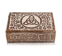 Great Birthday Gift Ideas Handmade Decorative Wooden Jewellery Keepsake Box Treasure Jewellery Organizer Treasure Chest Trinket Holder Lock Watch Box 20 x 12 cms