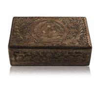Great Birthday Gift Ideas Handmade Decorative Wooden Jewellery Keepsake Box Treasure Jewellery Organizer Treasure Chest Trinket Holder Lock Watch Box 20 x 12 cms Gifts Her (Antique Finish)