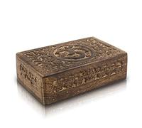 Great Birthday Gift Ideas Handmade Decorative Wooden Jewelry Keepsake Box Jewelry Organizer Treasure Chest Trinket Holder Watch Storage Lock Box 20 x 12 cms Housewarming Gift Ideas Men Women