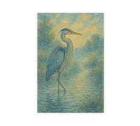 Great Blue Heron Art Poster Canvas Poster Wall Art Decor Print Picture Paintings for Living Room Bedroom Decoration 16x24inch(40x60cm)