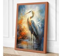 Great Blue Heron at Dawn Canvas Wall Art Print 30x20 Inch (76 x 51 cm)