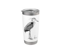 Great Blue Heron Bird Stainless Steel Insulated Tumbler