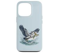 Great Blue Heron Catching Fish Wetlands Wildlife Case for iPhone 13 Pro