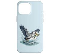 Great Blue Heron Catching Fish Wetlands Wildlife Case for iPhone 16 Pro Max