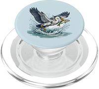 Great Blue Heron Catching Fish Wetlands Wildlife PopSockets PopGrip for MagSafe