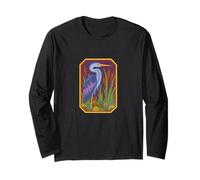 Great Blue Heron Michigan Lake Life Nature Wildlife Long Sleeve T-Shirt