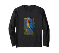 Great Blue Heron Michigan Lake Life Nature Wildlife Long Sleeve T-Shirt