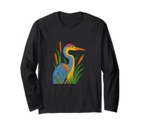 Great Blue Heron Michigan Lake Life Nature Wildlife Long Sleeve T-Shirt