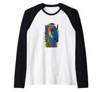 Great Blue Heron Michigan Lake Life Nature Wildlife Raglan Baseball Tee