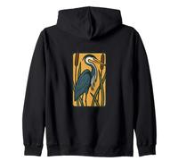 Great Blue Heron Michigan Lake Life Nature Wildlife Zip Hoodie
