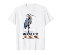 Great Blue Heron Standing Here Judging Value Graphic T-Shirt