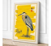 Great Blue Heron Study Canvas Wall Art Print 18x12 Inch (46 x 30 cm)