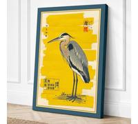 Great Blue Heron Study Canvas Wall Art Print 18x12 Inch (46 x 30 cm)
